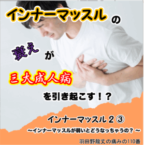 インナーマッスル２③ 〜インナーマッスルが弱いとどうなっちゃうの？〜